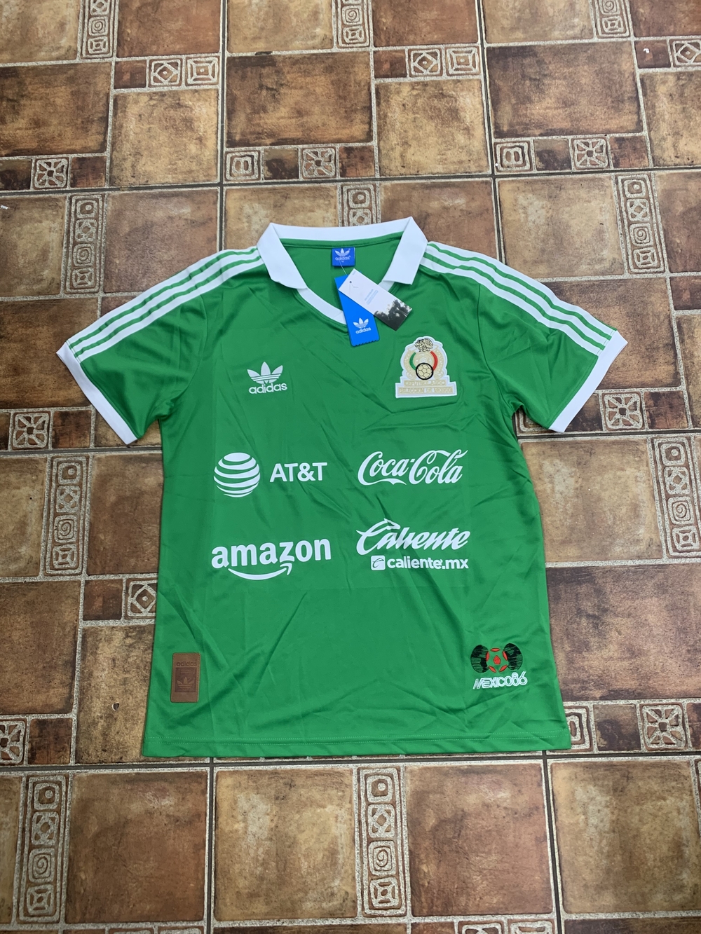 adidas Originals Mexico 2026 World Cup Travel Polo Jersey Size M
